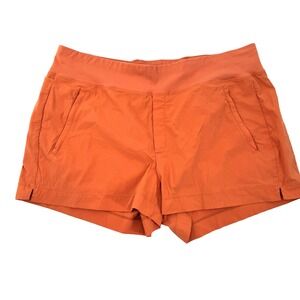 Athleta Trekkie North‎ Shorts Women's 18 Orange Hiking Activewear Gym Athleisure